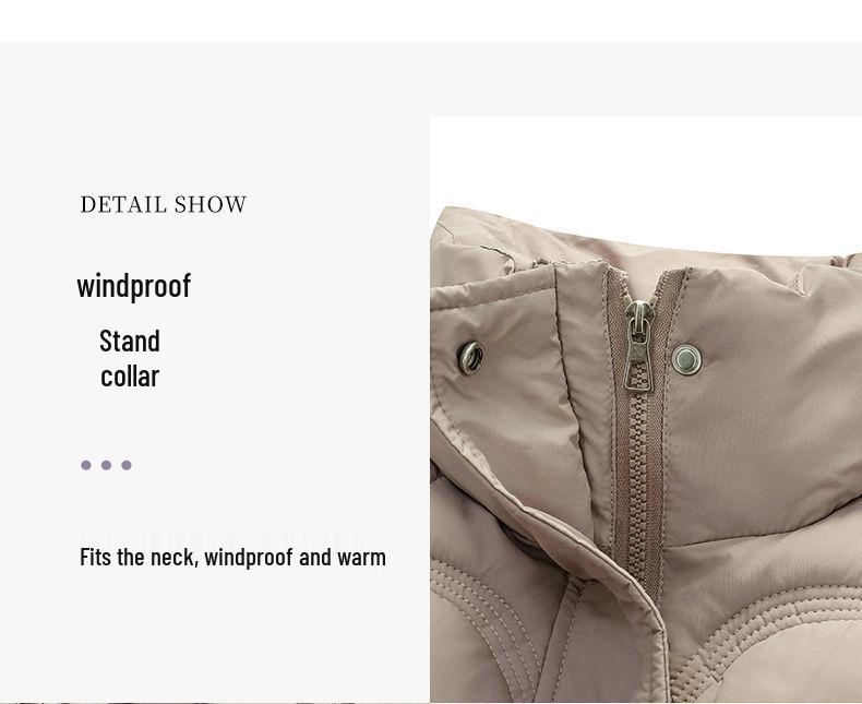 Women's Stylish Stand-up Collar Cotton-Padded Vest - Thick, Warm Sleeveless Jacket for Autumn/Winter