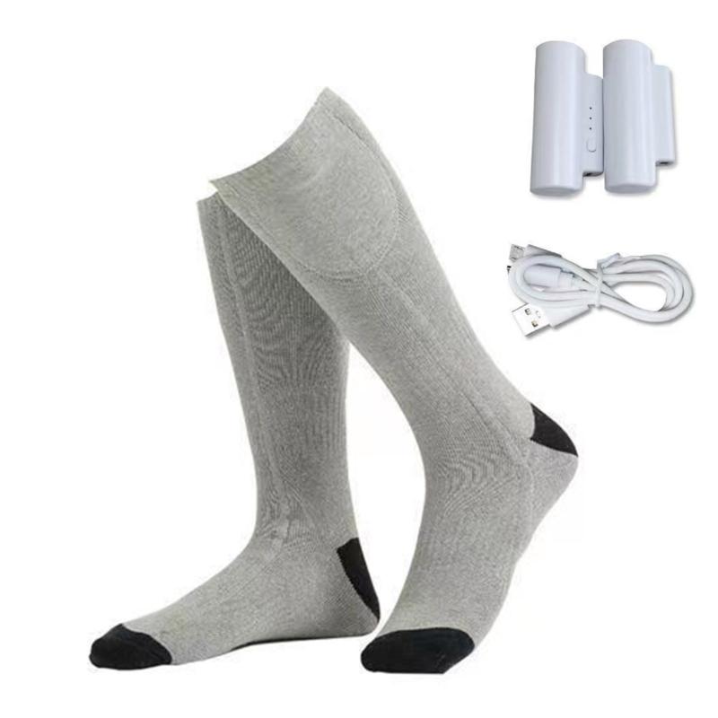 2200/4000mAh Winter Heated Socks Men Women Thermal Heating Foot Warmer Electric Stockings with 3 Levels Temperature