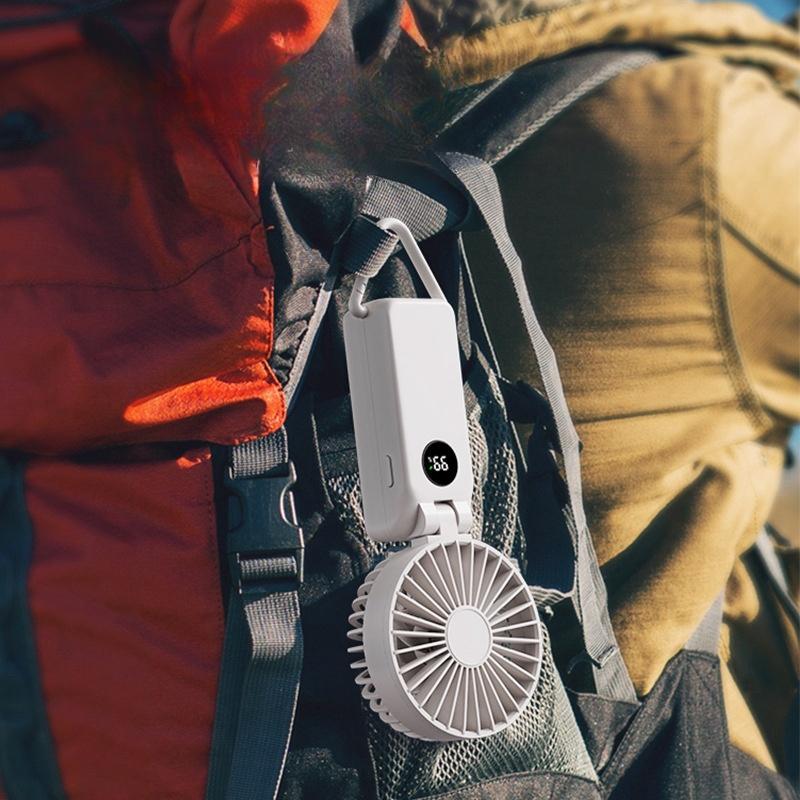 New 1800mAh Hand-Held Mini Portable Fan LED Display Design 3-Gear for Indoor and Outdoor Portable Summer Cooling Appliances