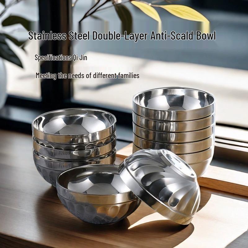 Changbaosen Stainless Steel Double Wall Insulated Bowls - Set of 6