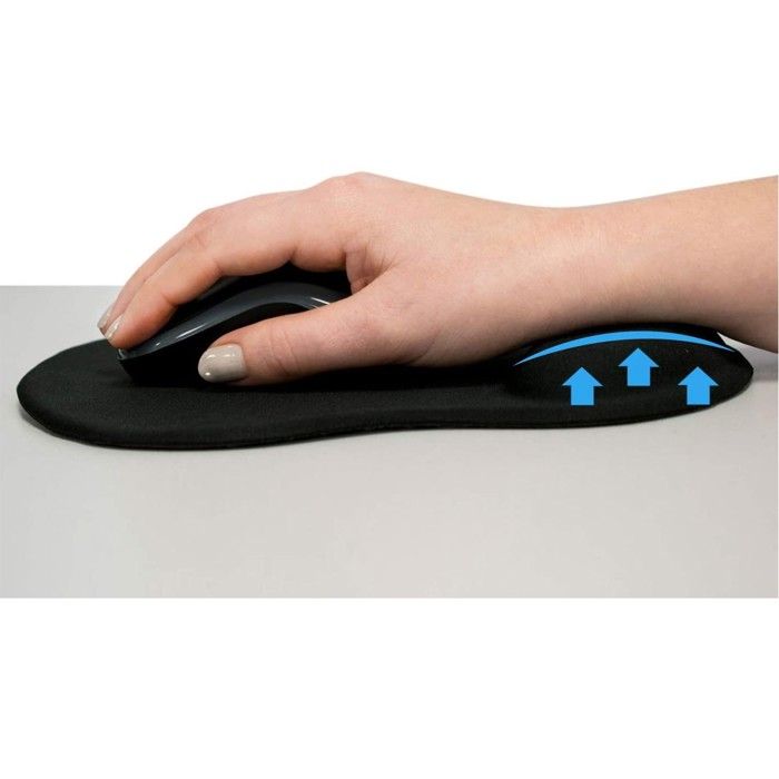 Podložka pod myš - EWENT - Ewent s gelovou opěrkou zápěstí - Černá - Ergonomická - Gel