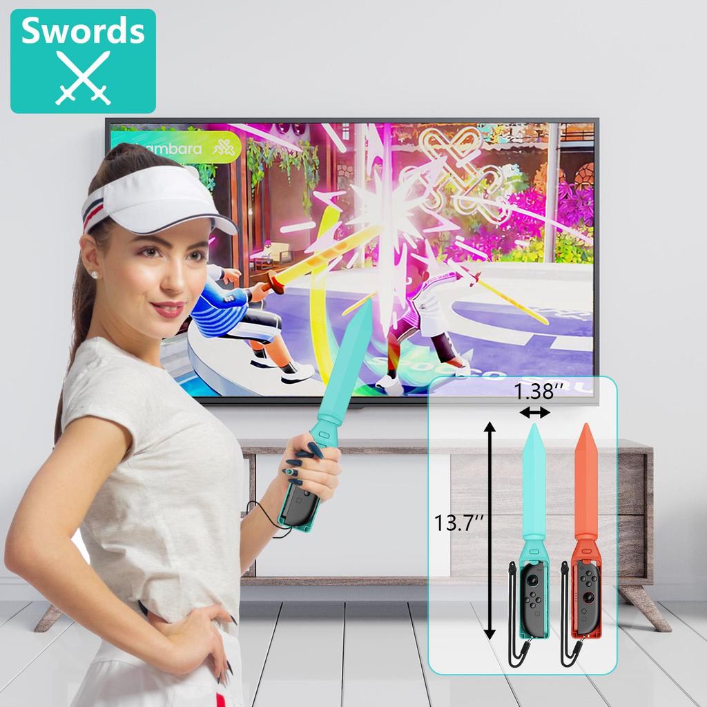 18-in-1 Switch Sports Accessories Bundle for Switch 2 Joy-Con with Tennis, Golf, Bowling, Sword Props, Leg & Wrist Straps-Motion Control Game Kit