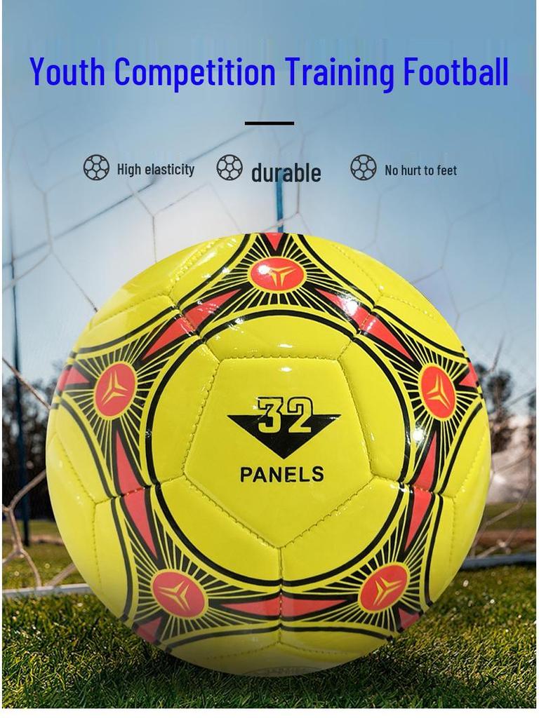 Adult Size 5 PVC Wear-Resistant Inflatable Football for Campus Training