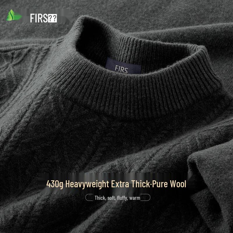 

Мужской пуловер из 100% шерсти, тяжелый вес, круглый вырез XL