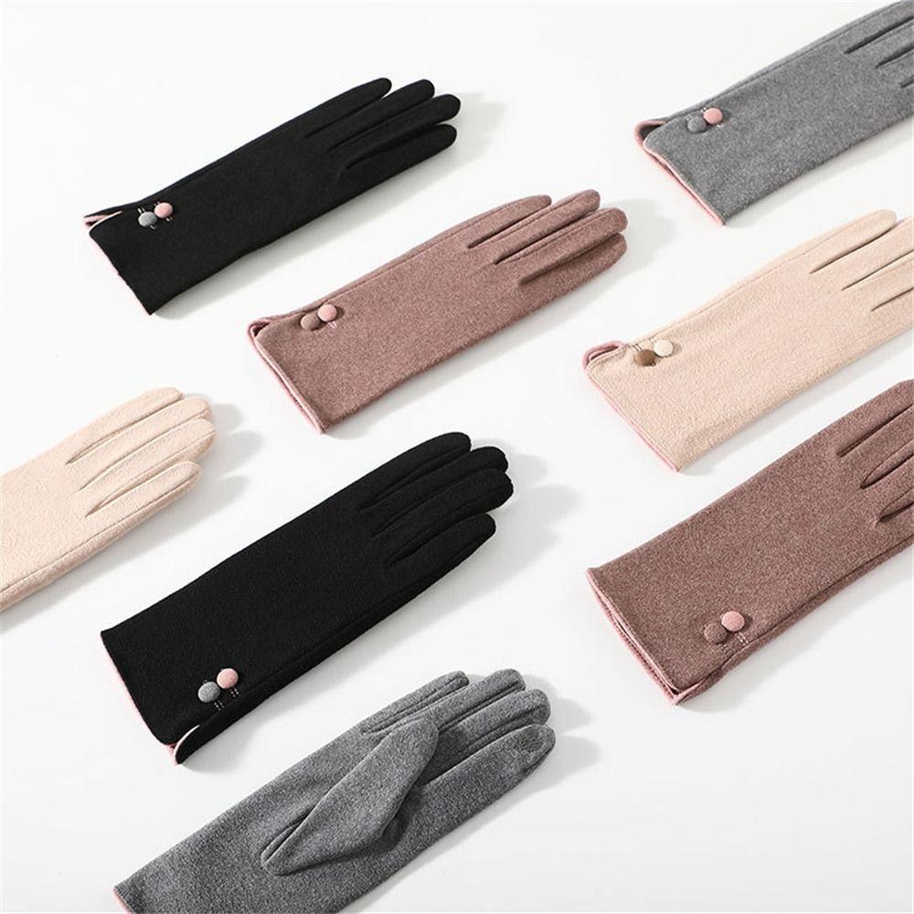 Windproof Cold Proof Warm Gloves Thickened Cycling Driving Gloves Daily Mittens  for Women Girls