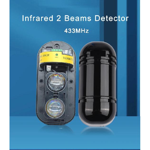 Rainproof InfraredWireless 433MHz 2 Beam Sensor Detector 150m Detect Distance For GSM WiFi Home Alarm System