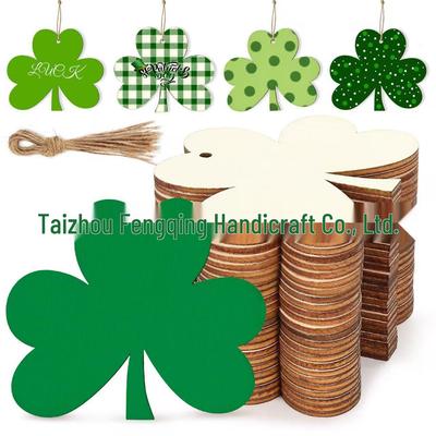 St. Patrick's Day Shamrock Hanging Sign - Green Lucky Clover Ornament