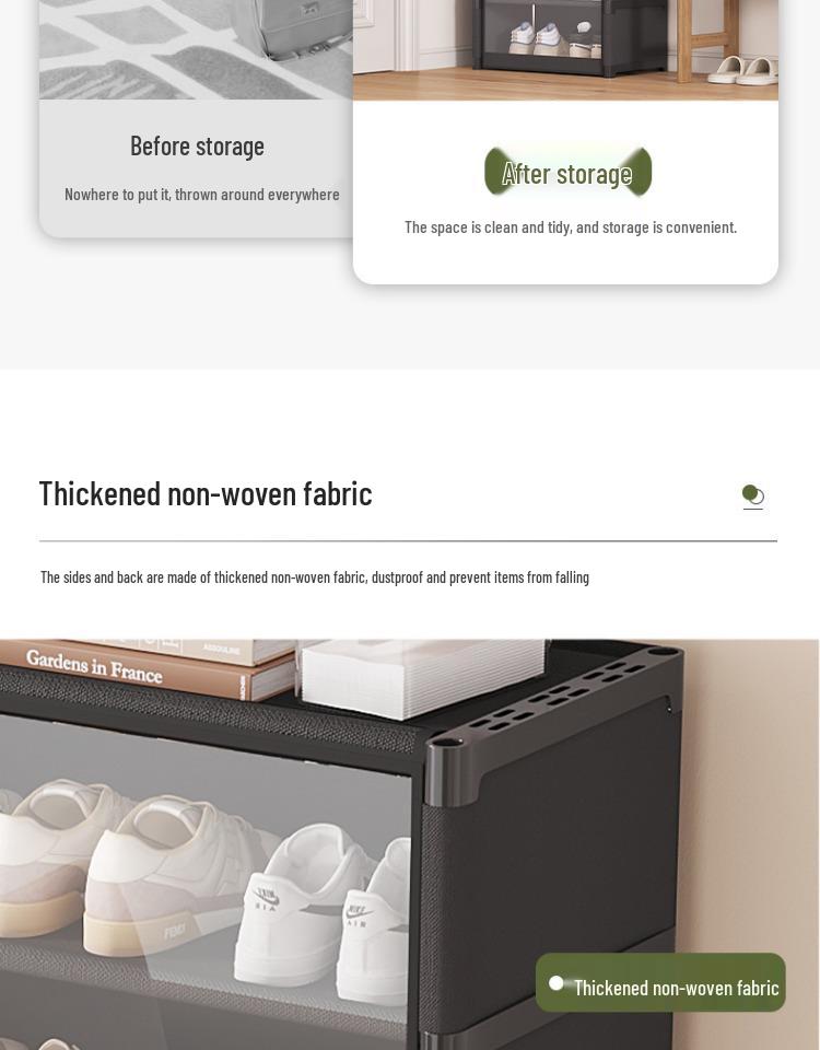 Sturdy Multi-layer Shoe Rack with Dustproof Transparent Shelves, Ideal for Home or Dorm.