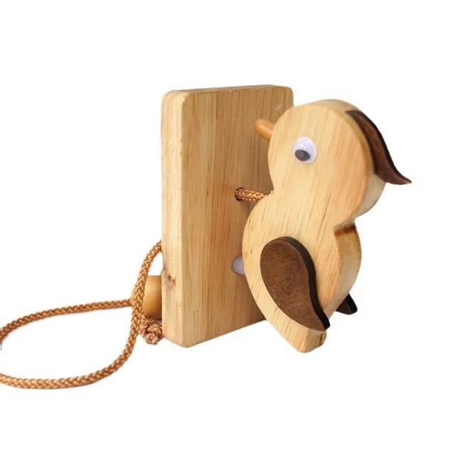 

New Creative Wooden Woodpecker Doorbell - Wireless Retro Door Knocker Pendant Housewarming Gift Home Decor