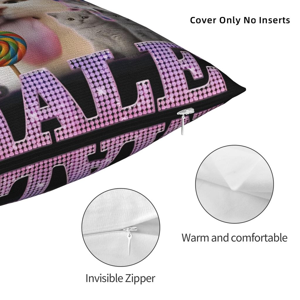 Decorative Pillowcase Alpha Male Cat Kitten Funny Merch Home Pillow Case Cover Square Multi-Size