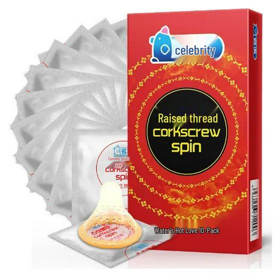 Celebrity Ultra-Thin Condoms: Dynamic Particle Design, Threaded, Stylish, Smooth, 0.02mm, Lubricated for Enhanced Sensation.