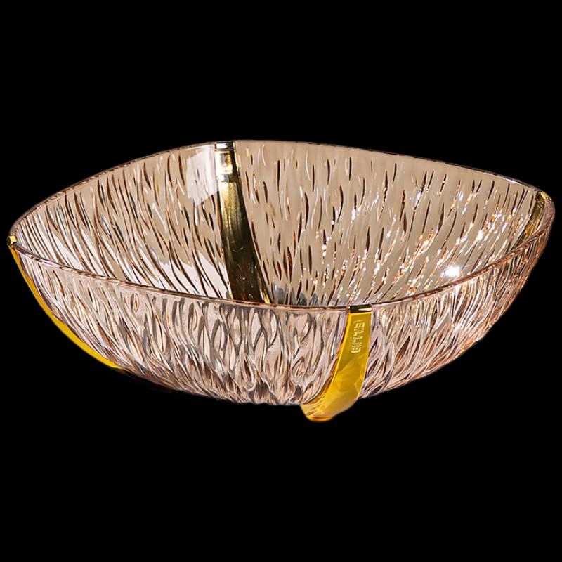 Minimalist Gold-Edged Fruit Plate & Snack Organizer