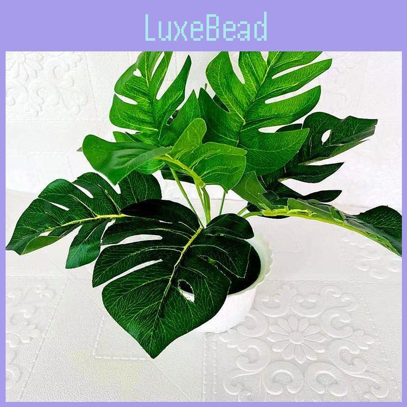 Artificial Green Plant Pot 9 Turtleback Leaf Faux Foliage Home Photography Decor