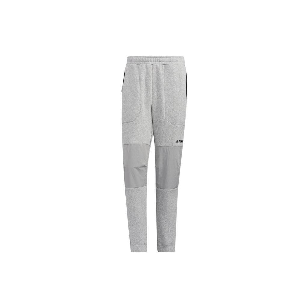 Adidas Logo Print Waist Elastic Sweatpants Men Bottoms Gray HM9714