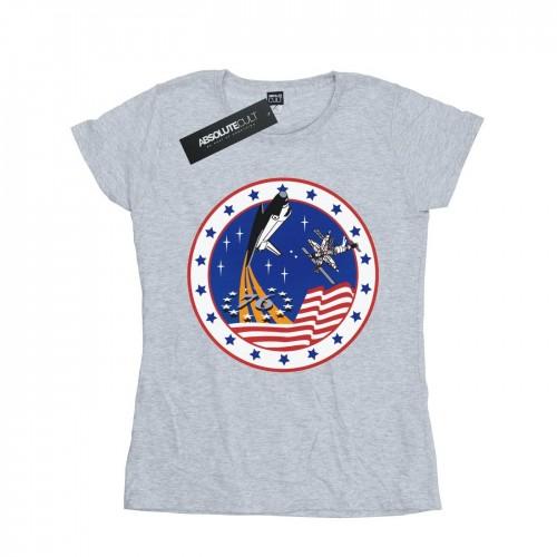 

NASA Womens/Ladies Classic Rocket 76 Cotton T-Shirt XXL білий