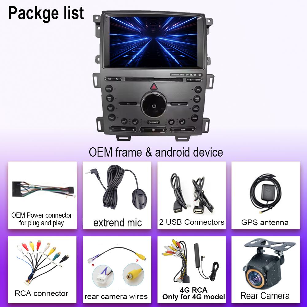 Android 14 For Ford Edge 2011 2012 2013-2015 Auto Radio Stereo Head Unit Carplay Multimedia Video GPS Player Navigation No 2din