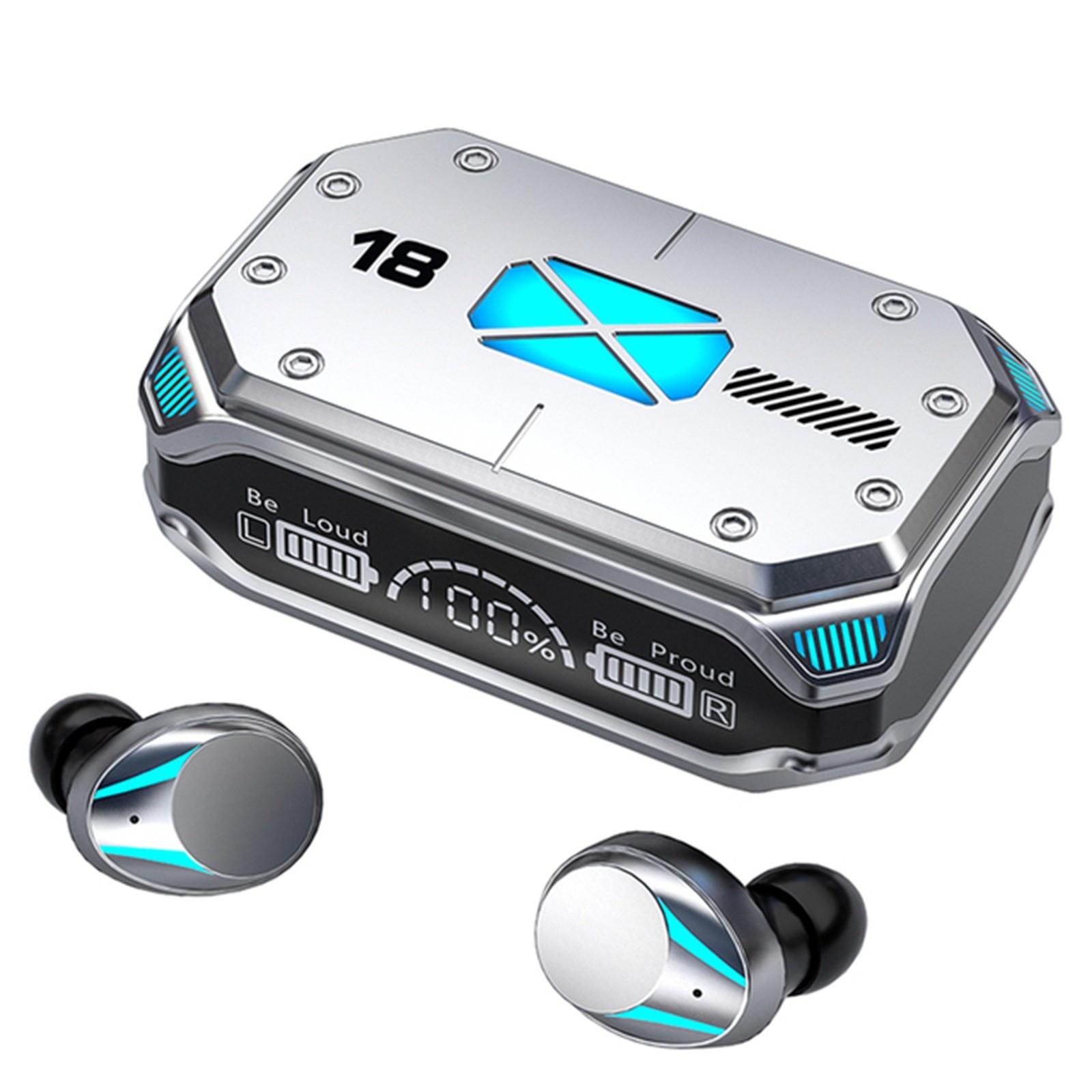 

M41 T-WS Wireless Headphones Bluetooth Earphones T-ouch Control Noise Reduction Stereo Waterproof Headsets Earbuds With Microphone One Size серебряный