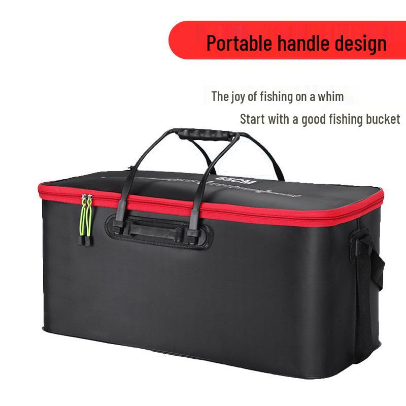 Multifunktionell EVA Förtjockad Vikbar Fiskebalja med Handtag & Axelrem