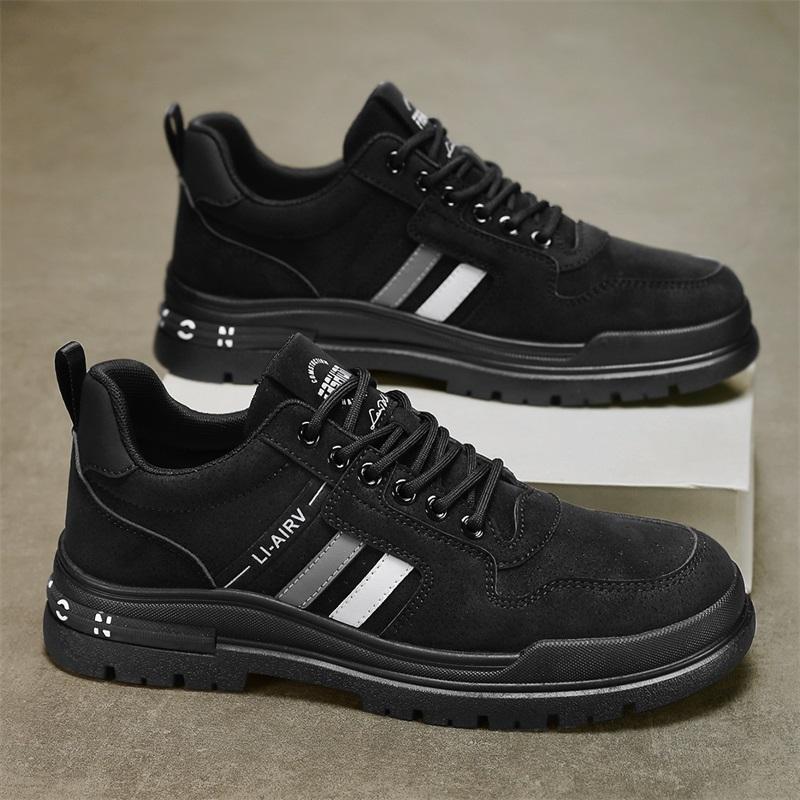 

Fashion Men s Hiking Shoes, Men s Casual Autumn Vulcanized Shoes New 2025 Outdoor Hiking Shoes Men s Gray Thick Soled Walking Shoes 39 чёрный