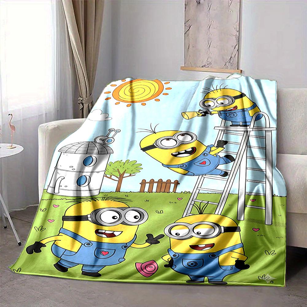 1Pc Christmas Minions Costumes Blanket Soft And Comfortable Casual Warm Camping Travel Christmas Halloween Gift M91756