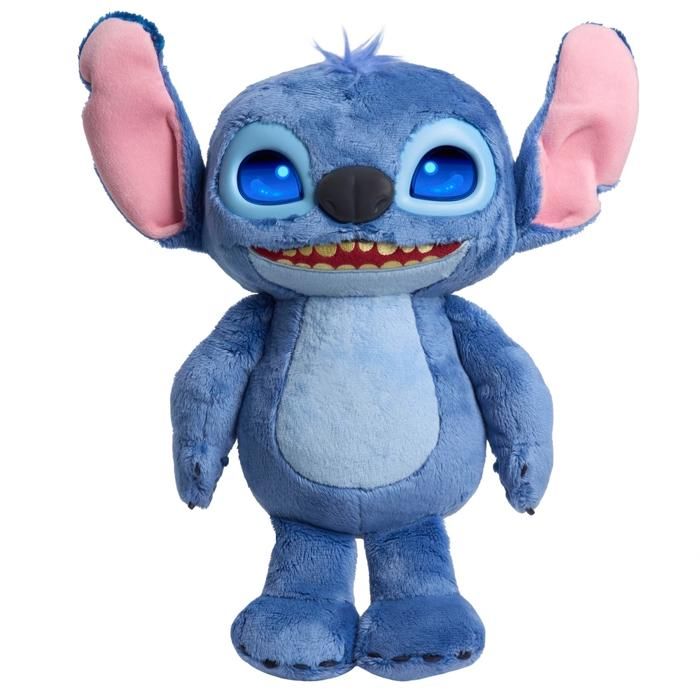 Peluche Interactive - Disney - Stitch - 35 cm - Yeux LCD expressifs - Plus de 50 sons