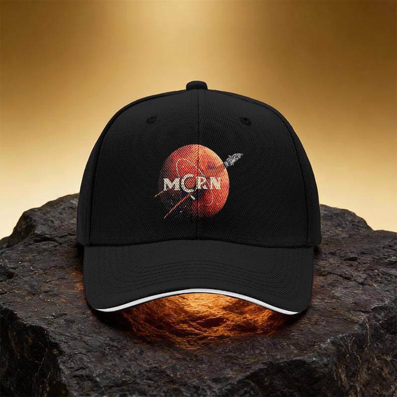 Mars Spaceship Pattern Hat Unisex Printed Baseball Cap Sandwich Bill Hat Sports Cap Suitable for Daily Commute And Trave