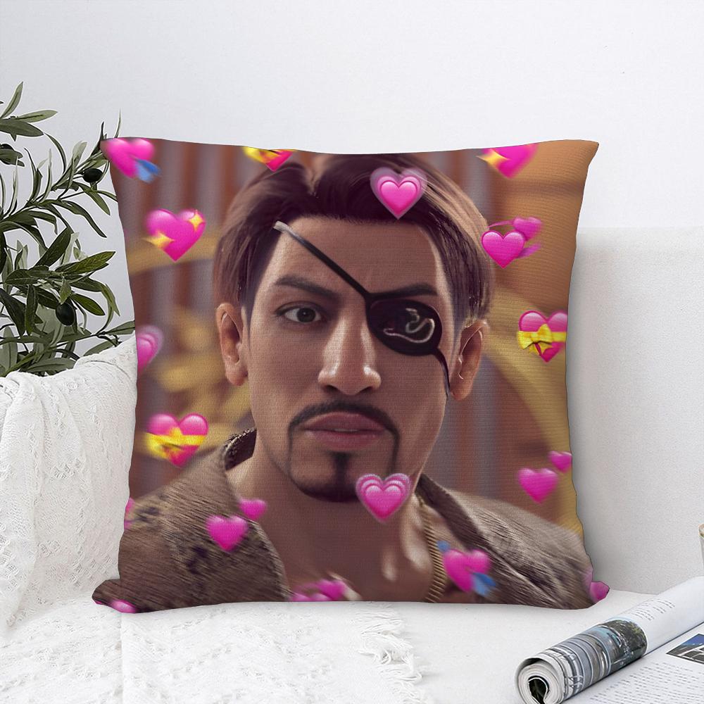 Love G-Goro Majima Y-Yakuza Pillow Case Sofa Decorative Home Double-sided Print Plush Square Throw Pillow Covers Cushion Decor