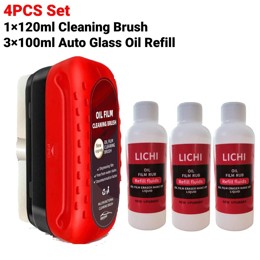 Car Windshield Cleaner Removes Dirt Oil Film Remover Car Glass Sponge Cleaning Brush Powerful Windshield Oil Film Stain Removal