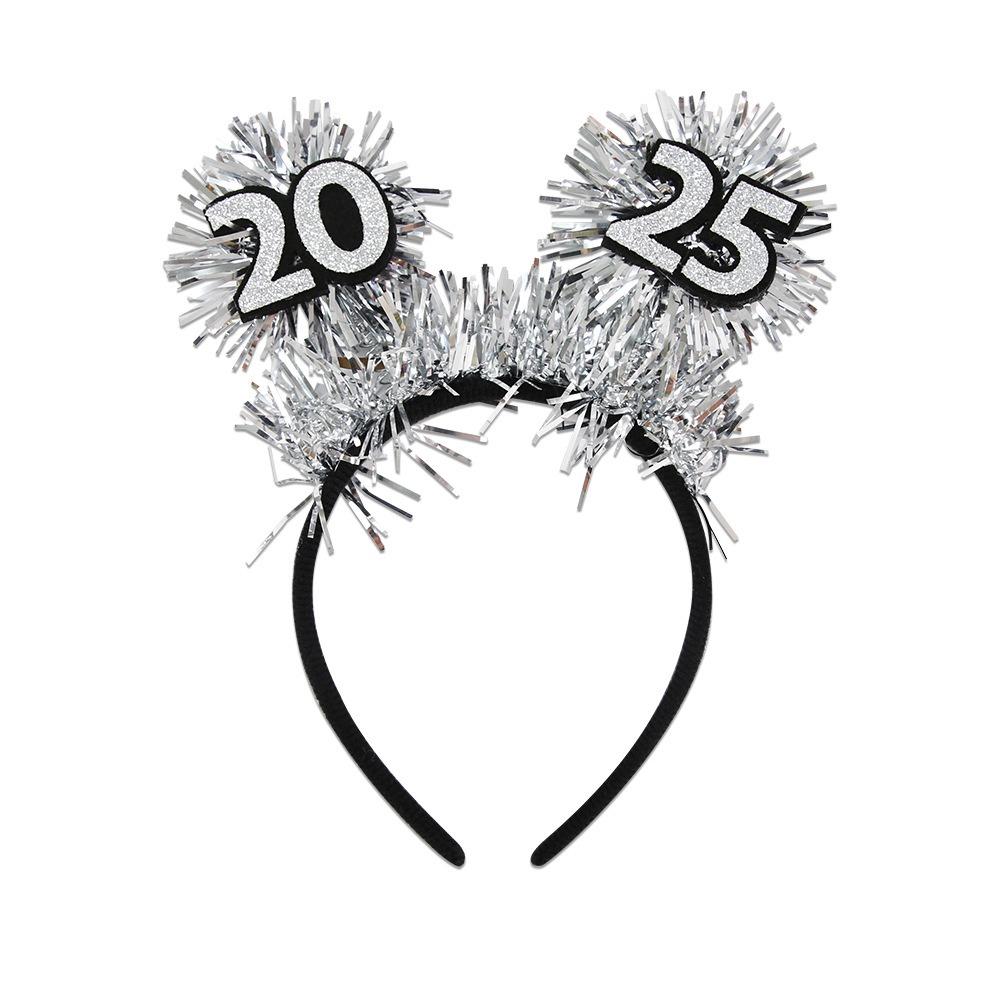Black Gold 2025 New Year Headbands Wear-resistant Cosplay Headbands  Costume Party Accessories