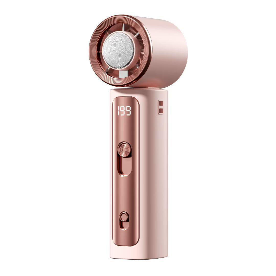 

2026 Mini Handheld Cooling Fan: Silent, USB-Charged, 199 Cooling Levels 3000mAh рожевий