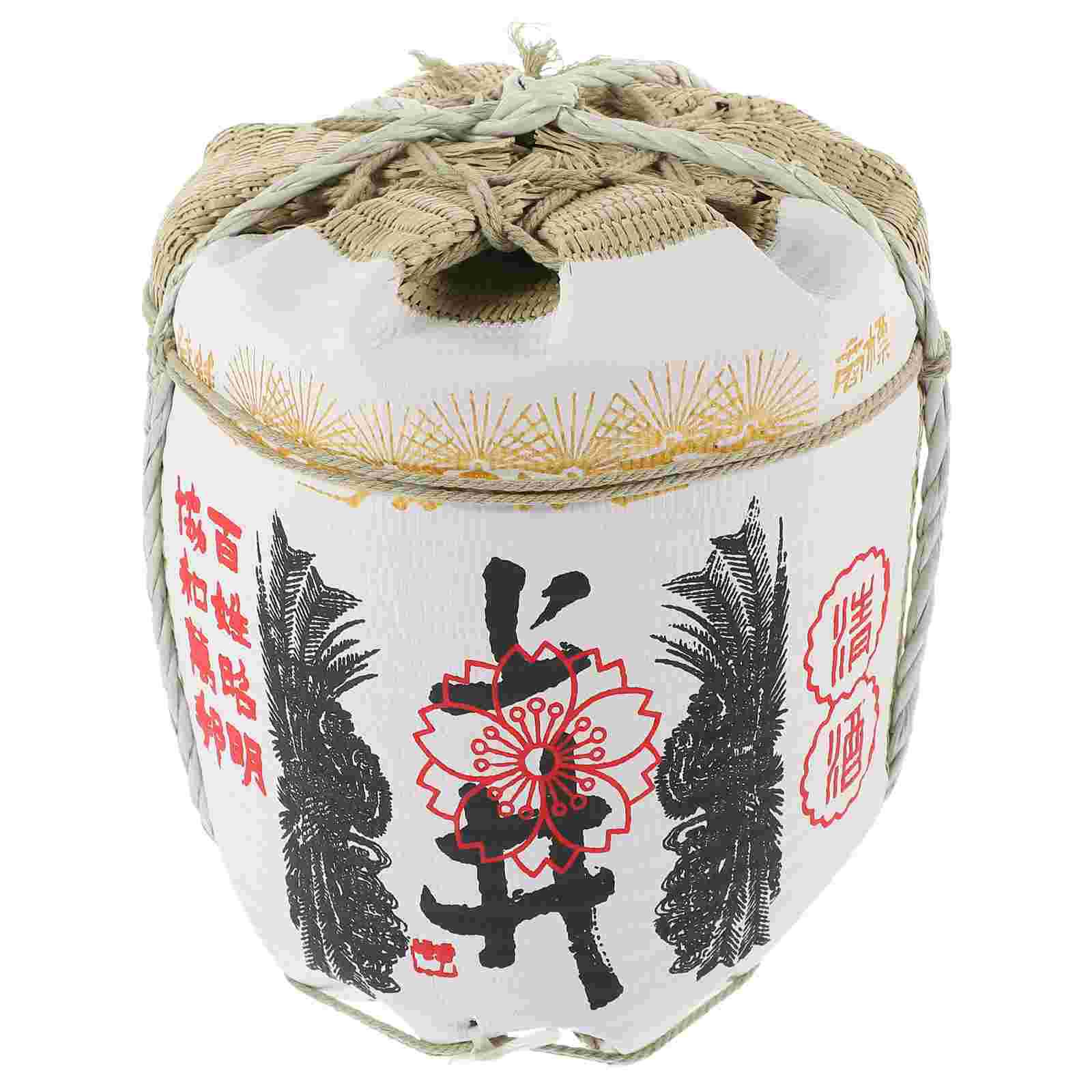 

Японская бочка для сакэ, украшение, пивное ведро, подарочная модель, праздничный декор, реквизит, декоративный дозатор, пенопластовые бочки для помещений