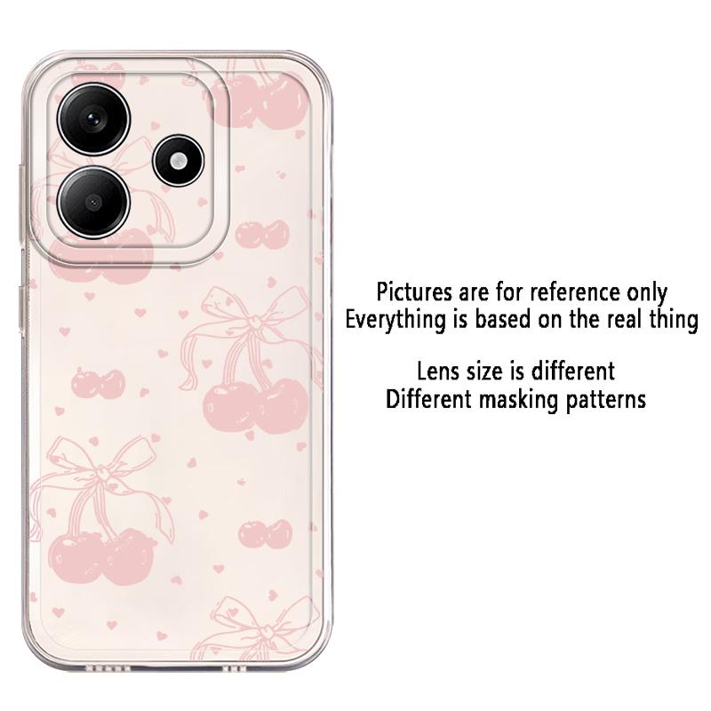 Case for Xiaomi Redmi Note 14 Pro Plus 10S A4 9 10 Note 13 13C 12 11 12S 11S 14C Soft Phone Cover Cartoon Bow