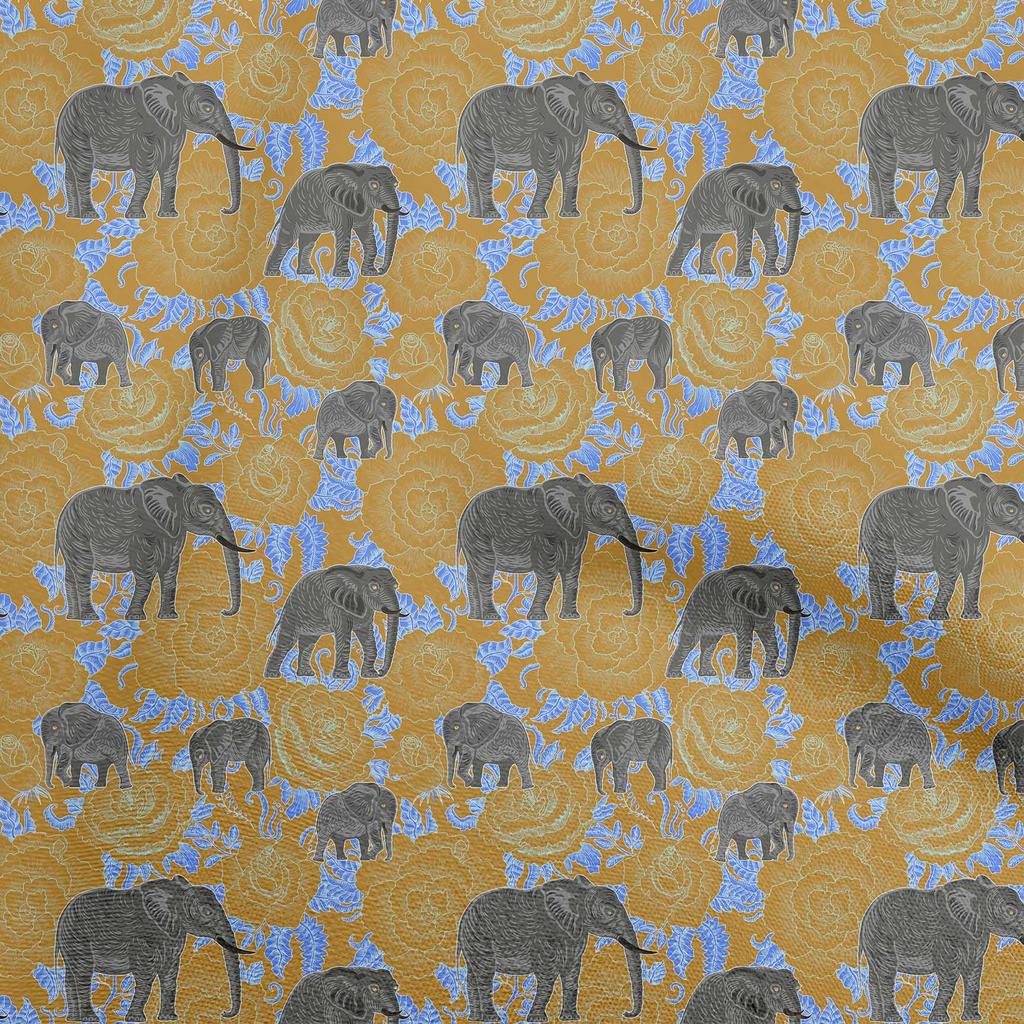 oneOone Cotton Flex Brown Fabric Animal Quilting Supplies Print Sewing Fabric by The Yard 40 Inch