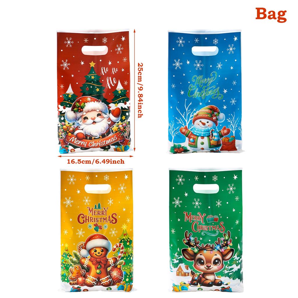 Sacs Cadeaux de Noël Décorations Joyeux Noël pour la Maison 2025 Navidad Natal Xmas Ornement Bonbons Biscuits Sacs Pratiques Nouvel An 2026