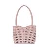 Retro portable woven hollow tote bag women's summer new simple large-capacity shoulder armpit bag