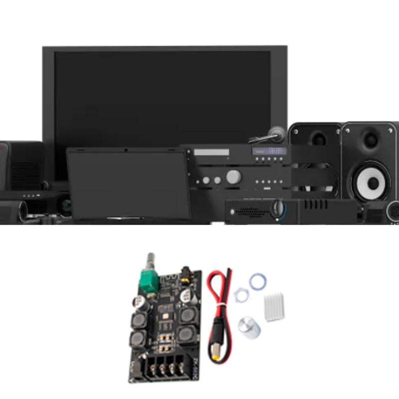 2x50W Wireless Bluetooth-compatible Stereo Receiver Digital Amplifier Board Power Supply DC5V-27V