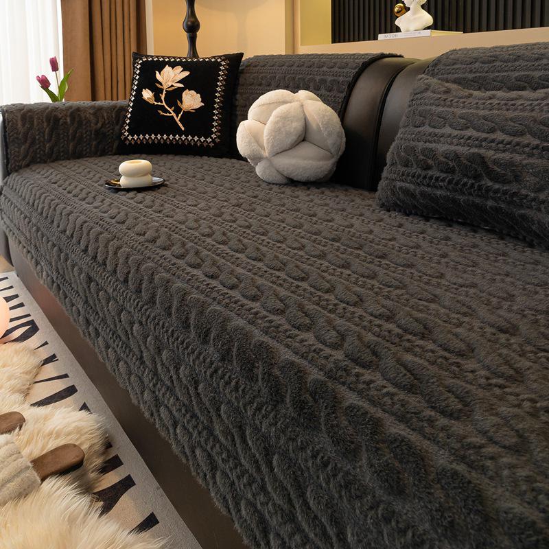 

Autumn Winter Luxury Plush Non-Slip Sofa Cushion – Thick, Modern Design with Straight Row Leather 70x70cm
