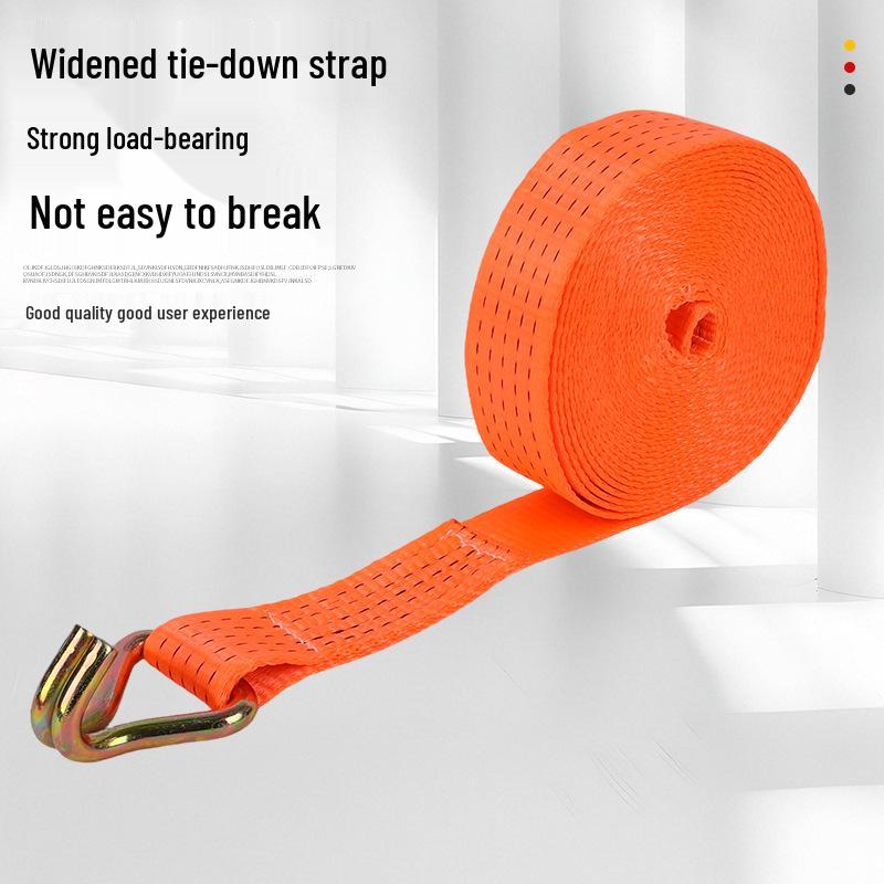 Double Hook 3-Ton Rubber-Coated Steel Frame Polyester Bundling Strap Tightener