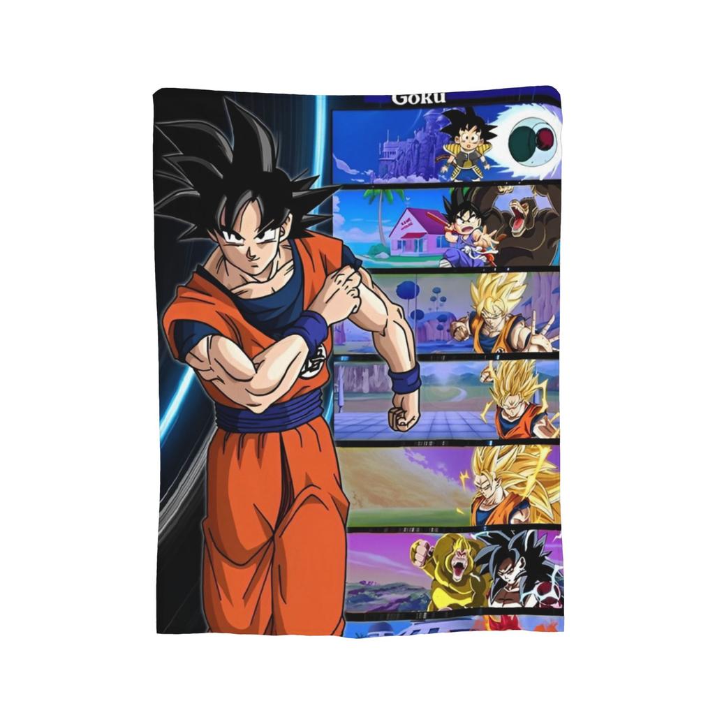 Japanese Anime DBZ Blankets Plush Throw Blanket Summer Air Conditioning Portable Soft Warm Bedsprea,