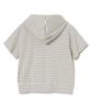 Ribbed Short Sleeve Hoodie [Melange Grey]