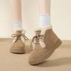 Winter Women's Boots Plush Warm Snow Boots Outdoor Non Slip Platform Boots Winter Lace Up Ankle Boot Winter Warm Cotton Footwear