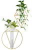 Set of 2 Flower Stylish Wall or Entryway Test Tube Vase Triangle Wall-Mounted Vases, Decor, (Circle & (No Plants))