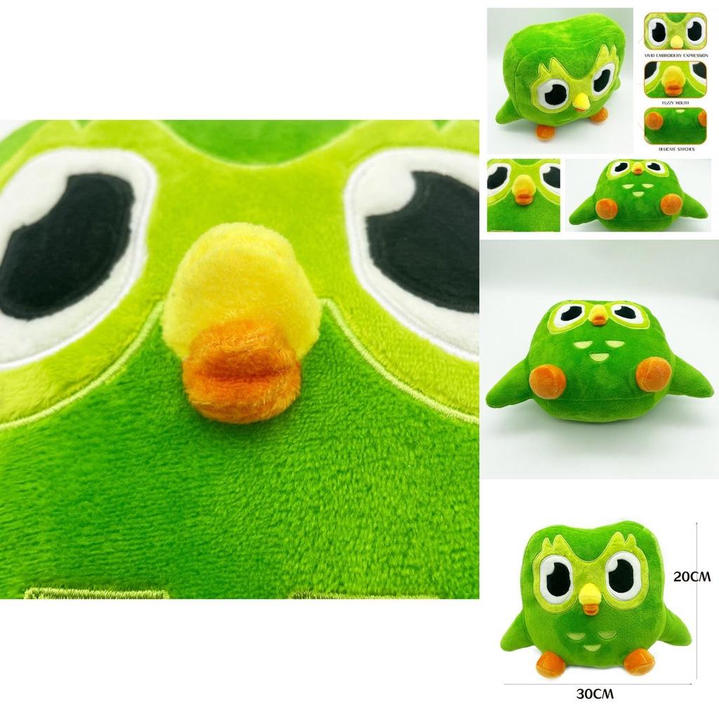 Duolingo Duo 10 Year Celebratory Plush Doll Green Owl Kids Gift