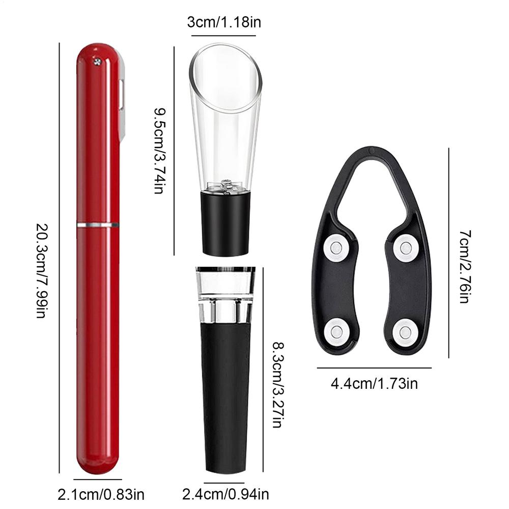 Wine Opener Portable Cork Remover Tool Air Pressure Pump Wine Bottle Opener For Travel Bar Bartender Kitchen Apartment
