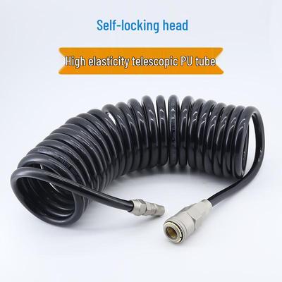 High-Pressure PU Spiral Air Hose with Quick Connector for Dust Blower Gun