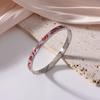18K Electroplated Women's Retro Enamel Drip Oil Titanium Steel Bracelet, 6mm