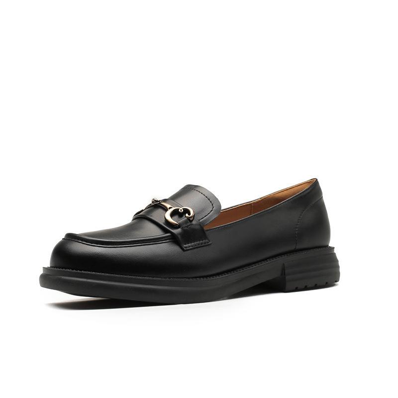 

Genuine leather flat for Huizhou women s shoes grape mother, the same small leather shoes with skirts to increase the height of platform loafers for w 40 чорний