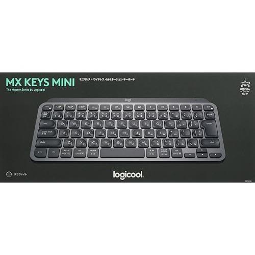 [.co.jp Exclusive] Logitech MX KEYS Mini KX700GRd Minimalist Wireless Illuminated Keyboard Graphite Rechargeable Bluetooth Logi Bolt Unifying Not Comp