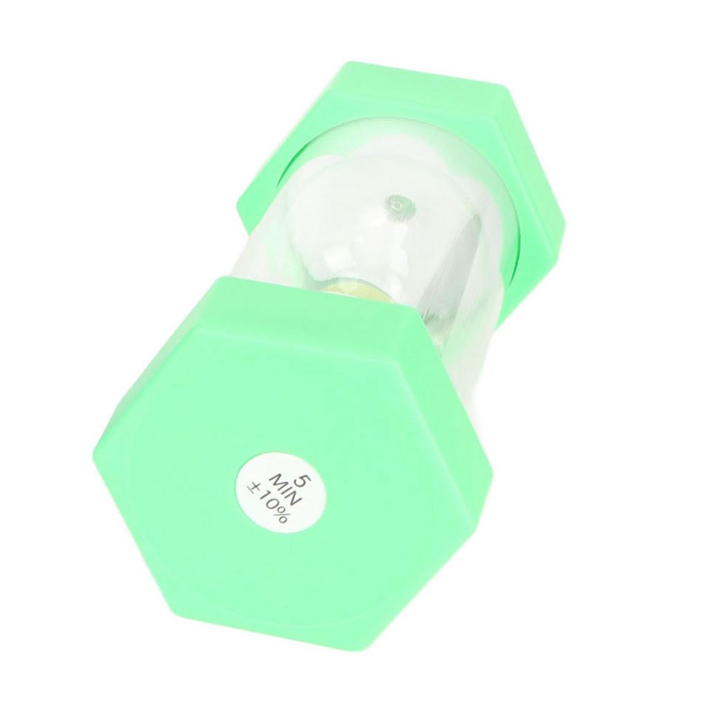 2pcs 5 Minute Sand Timer Preventing Falls Hex Top Cover Hourglass Timer for Kids Games Classroom Kitchen Decoration