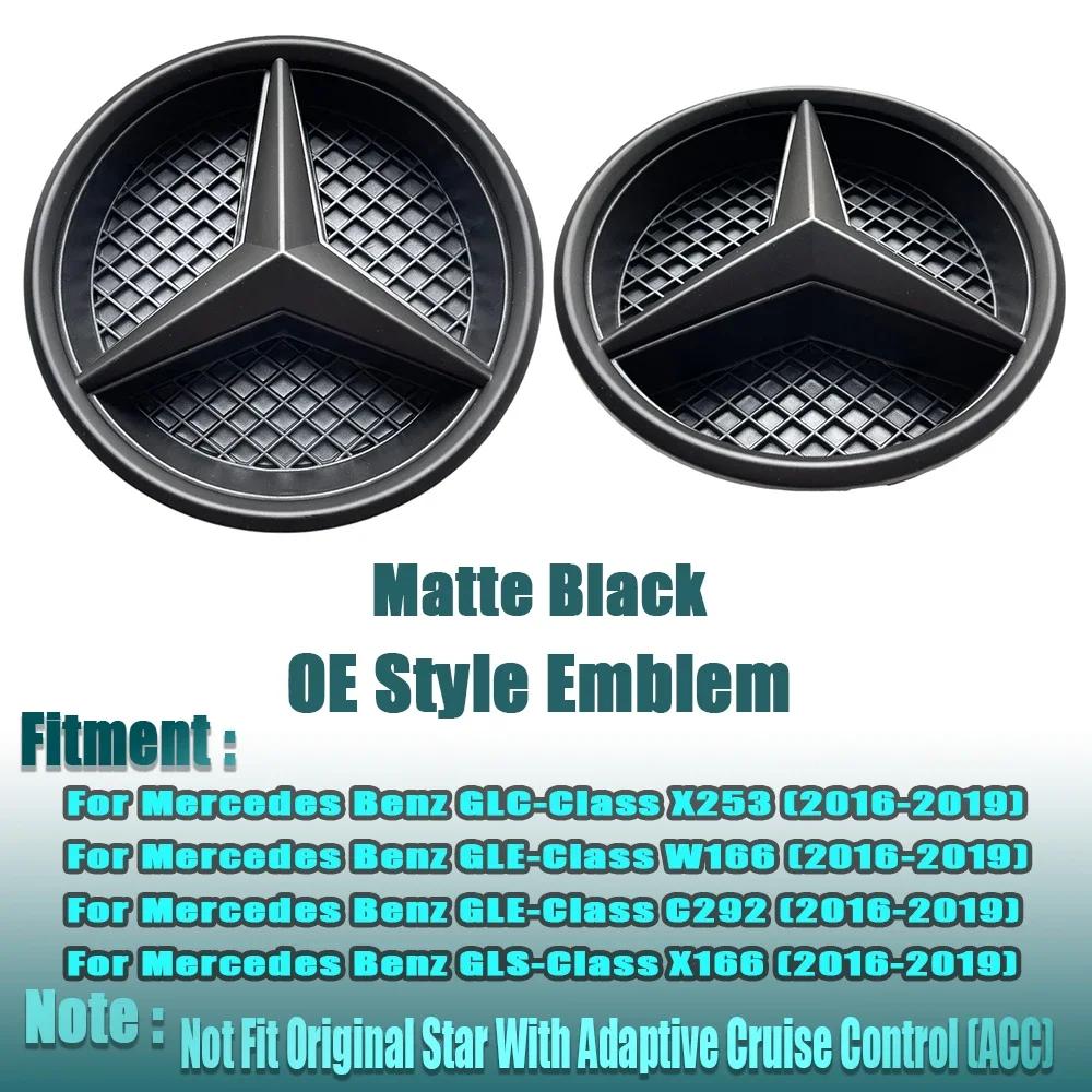 

For Mercedes Benz Silver Border Newest 3D Style Emblem For Mercedes Benz GLC X253 GLE W166 C292 GLS X166 OE Style Emblem Grille